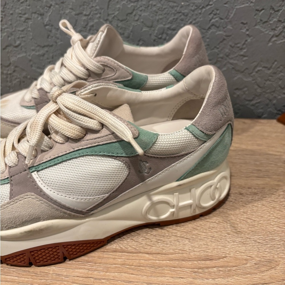 AUTHENTIC JIMMY CHOO Landon Low Top Sneakers Women's 36.5 - Picture 4 of 8
